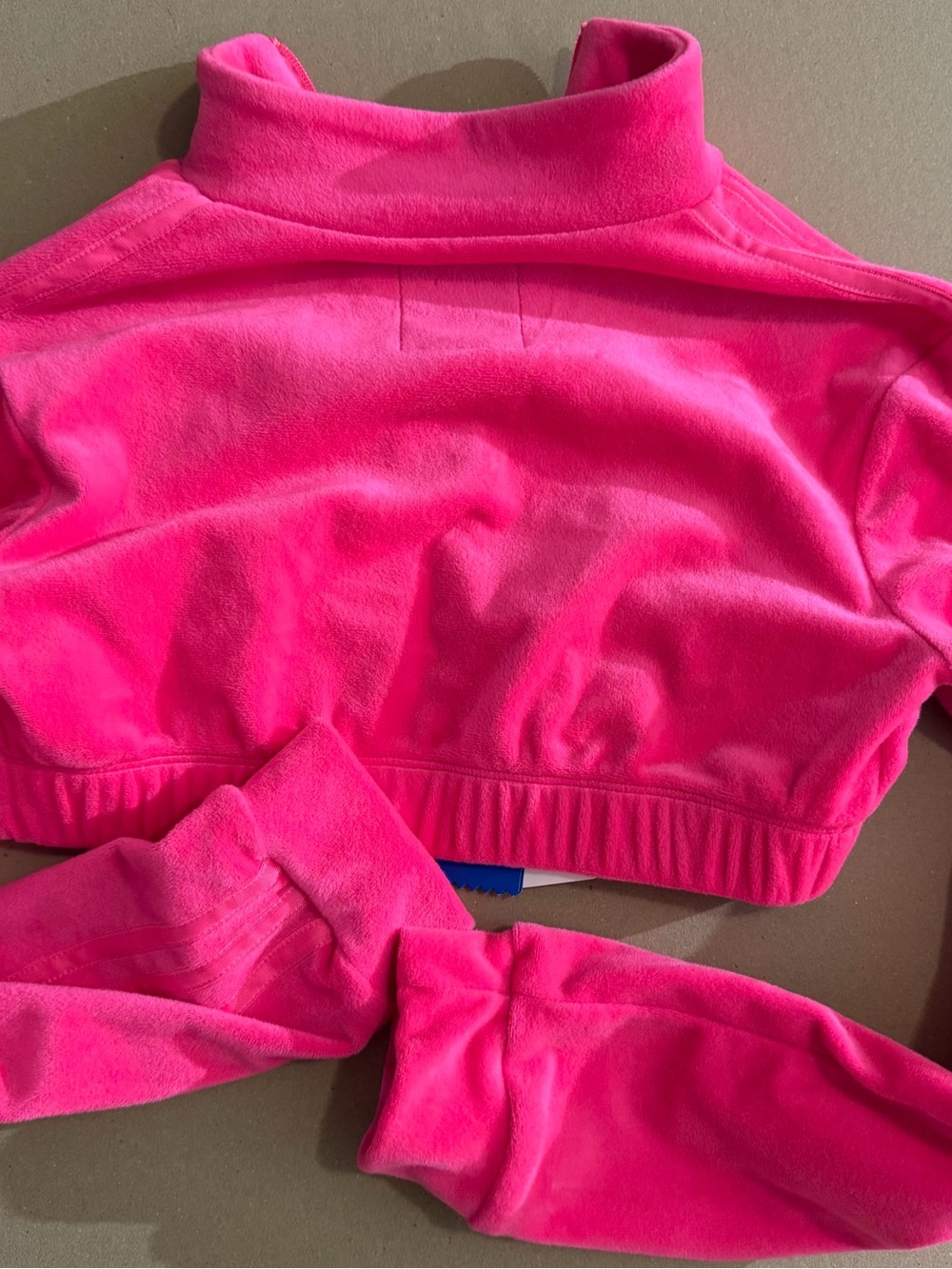 Adidas X Jeremy Scott Velour Crop TrackTop NWT Small Pink Y2K Bustier Streetwear - Picture 16 of 16